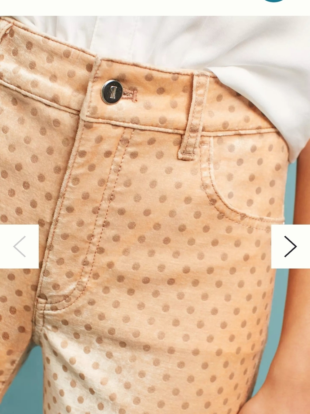 Pilcro and the Letterpress Beige Polka Dot Skinny Jeans - Picture 2 of 8